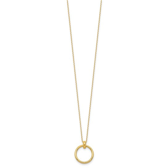 Leslie's Gold Circle Pendant Necklace