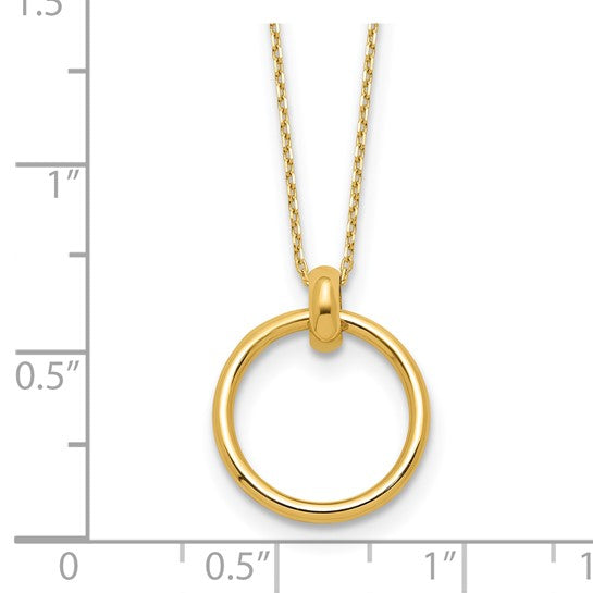 Herco 14K Polished Intertwined Hexagons 18 inch Necklace