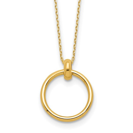 Herco 14K Polished Intertwined Hexagons 18 inch Necklace