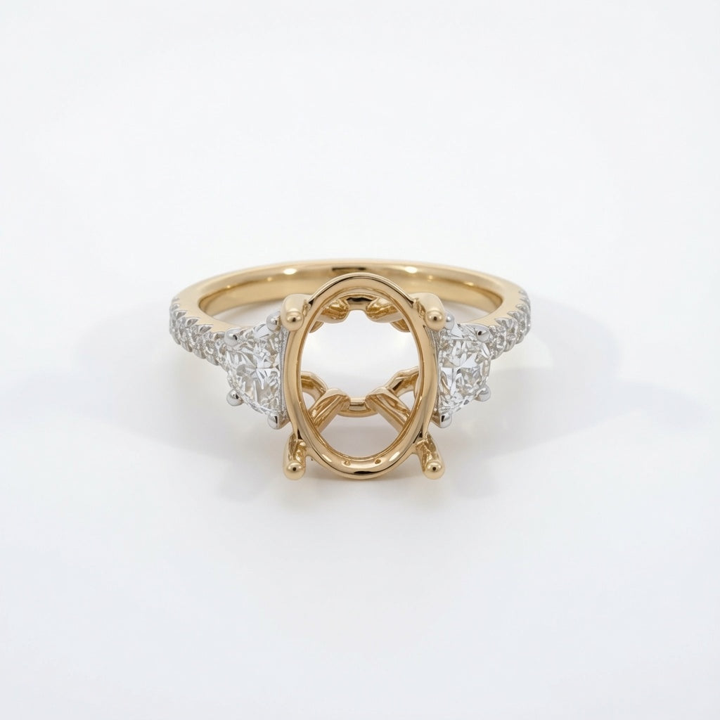 Lyra Lab Diamond Semi-Mount Engagement Ring