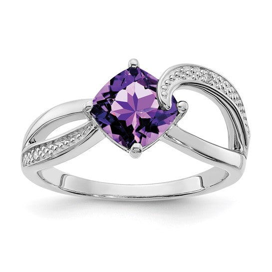 Cushion Gemstone & Diamond Rings