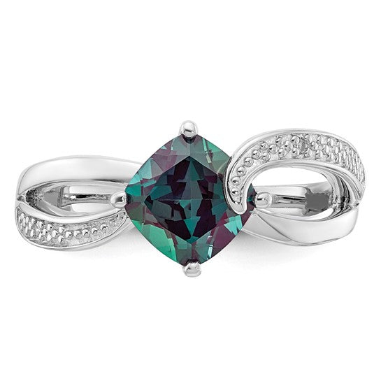 Cushion Gemstone & Diamond Rings