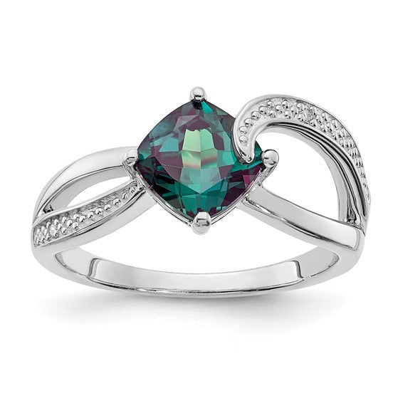 Cushion Gemstone & Diamond Rings