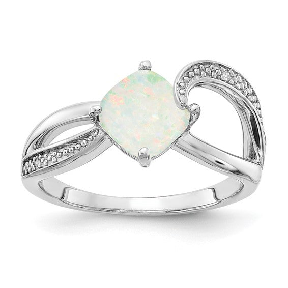 Cushion Gemstone & Diamond Rings