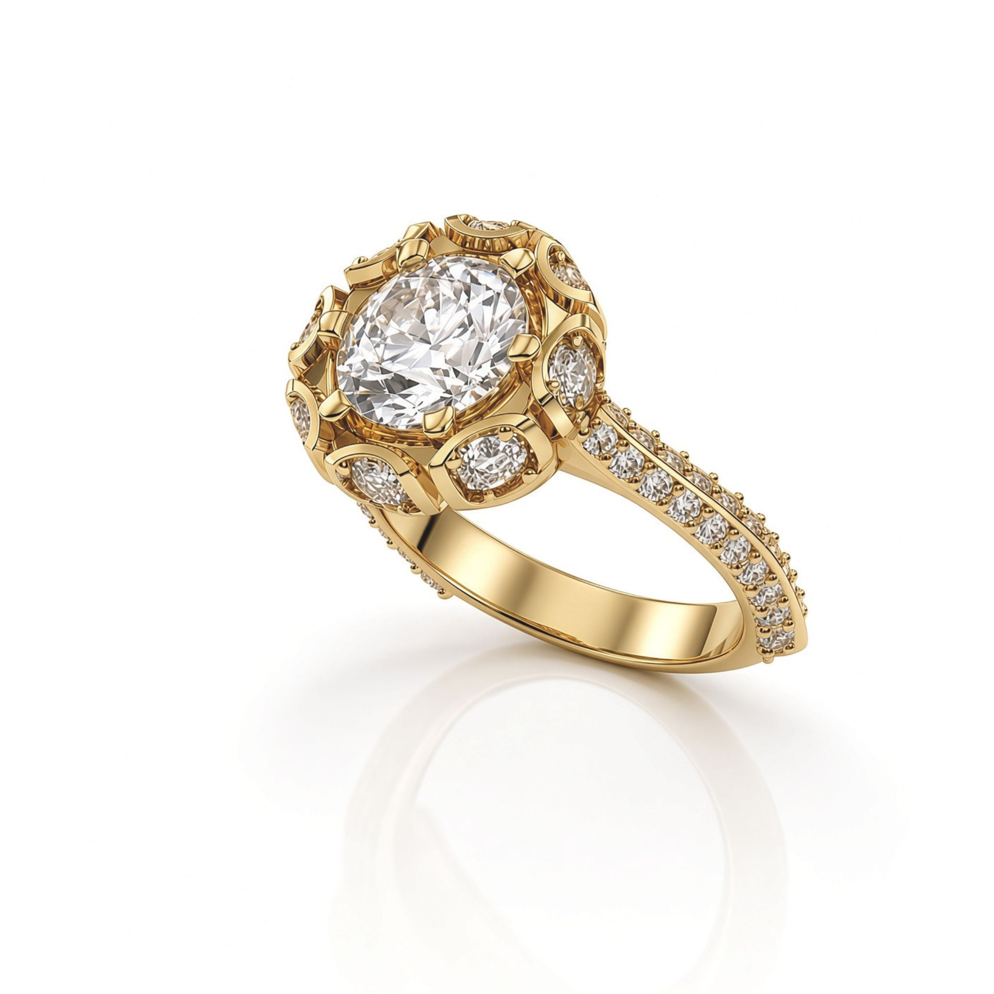 The Cloud Bridal Engagement Ring