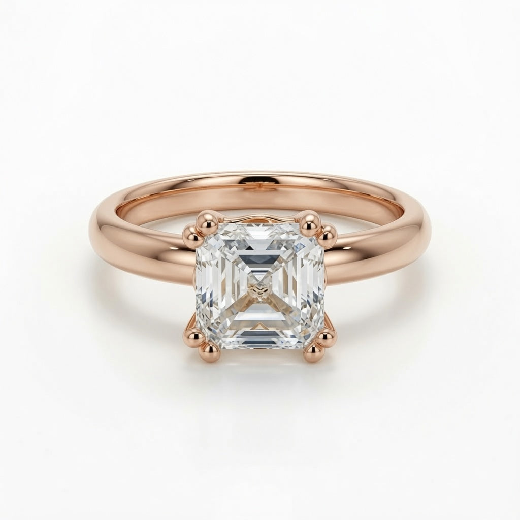 The Ridgeline Lab Diamond Asscher Engagement Ring