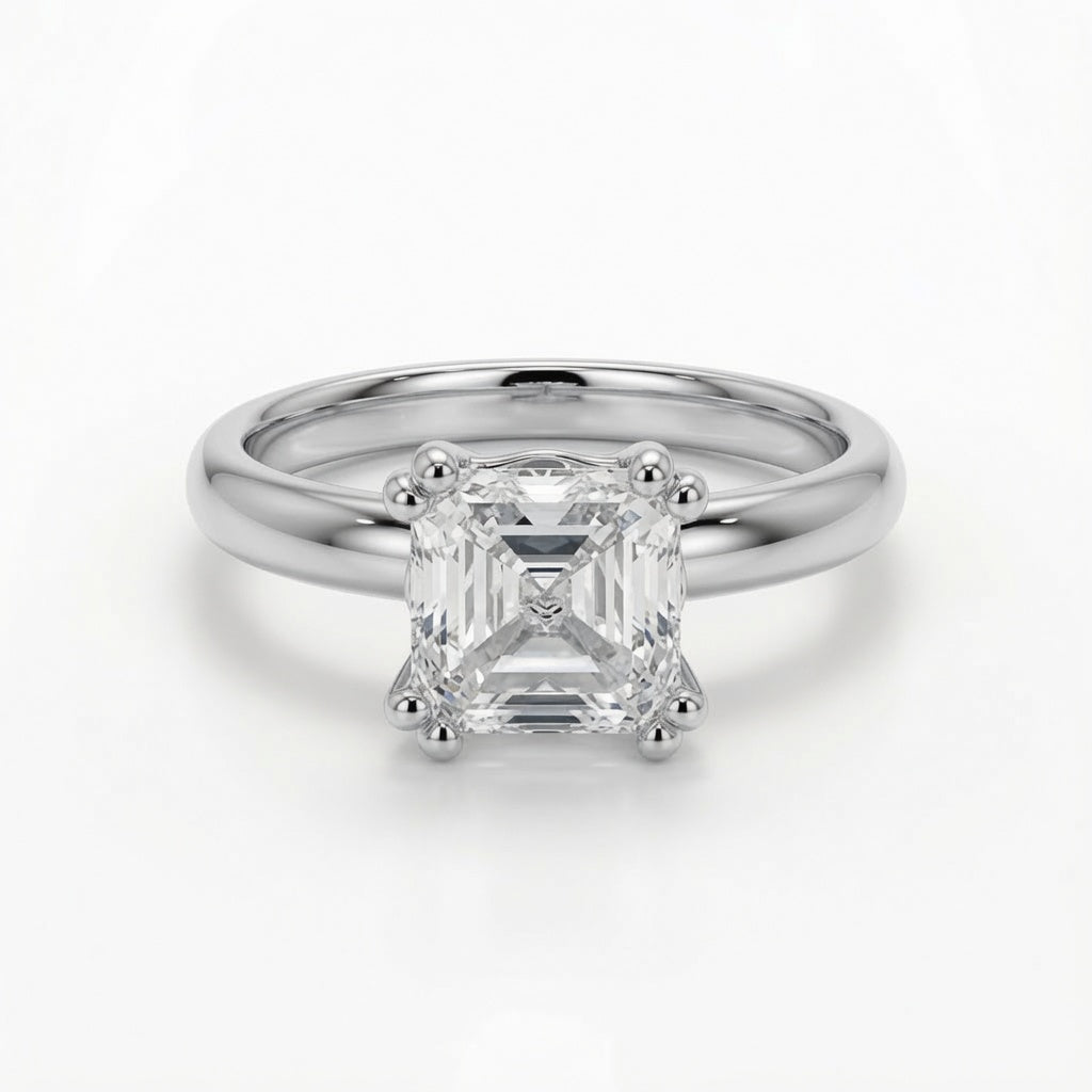 The Ridgeline Lab Diamond Asscher Engagement Ring