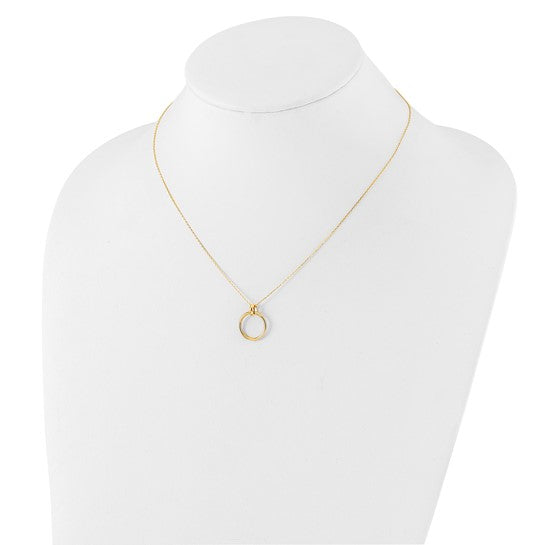 Leslie's Gold Circle Pendant Necklace