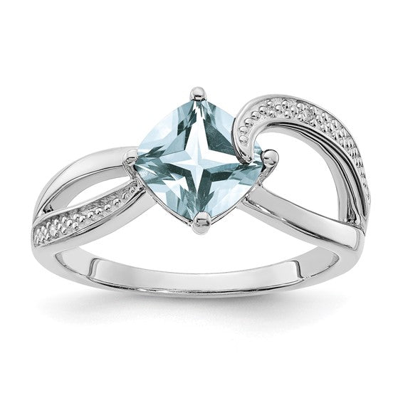 Cushion Gemstone & Diamond Rings