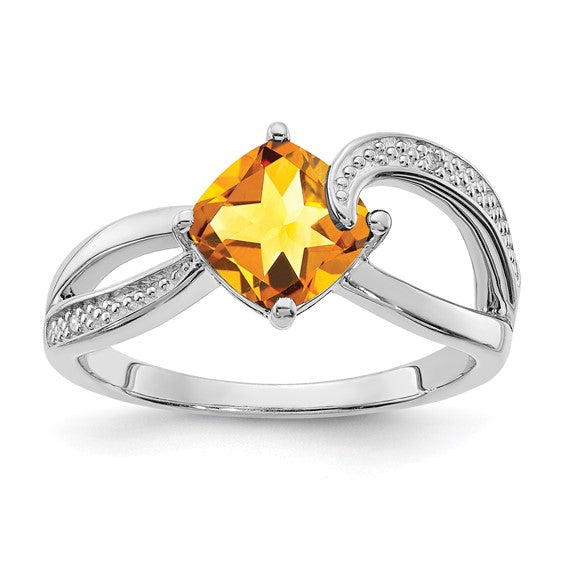 Cushion Gemstone & Diamond Rings