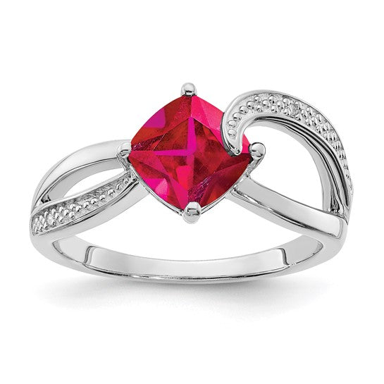 Cushion Gemstone & Diamond Rings