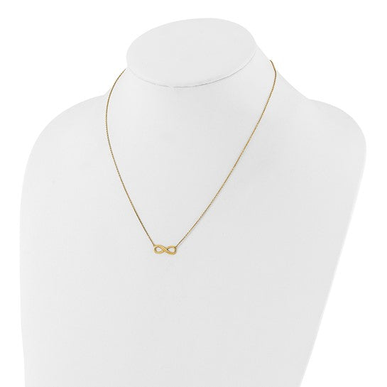 14k Polished Infinity Pendant Necklace