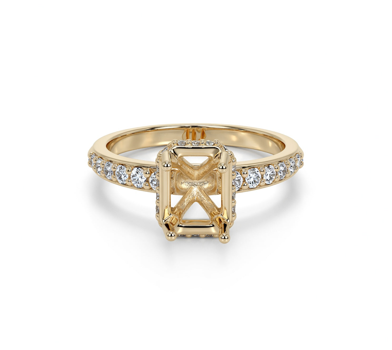 Auric Lab Diamond Semi-Mount Engagement Ring