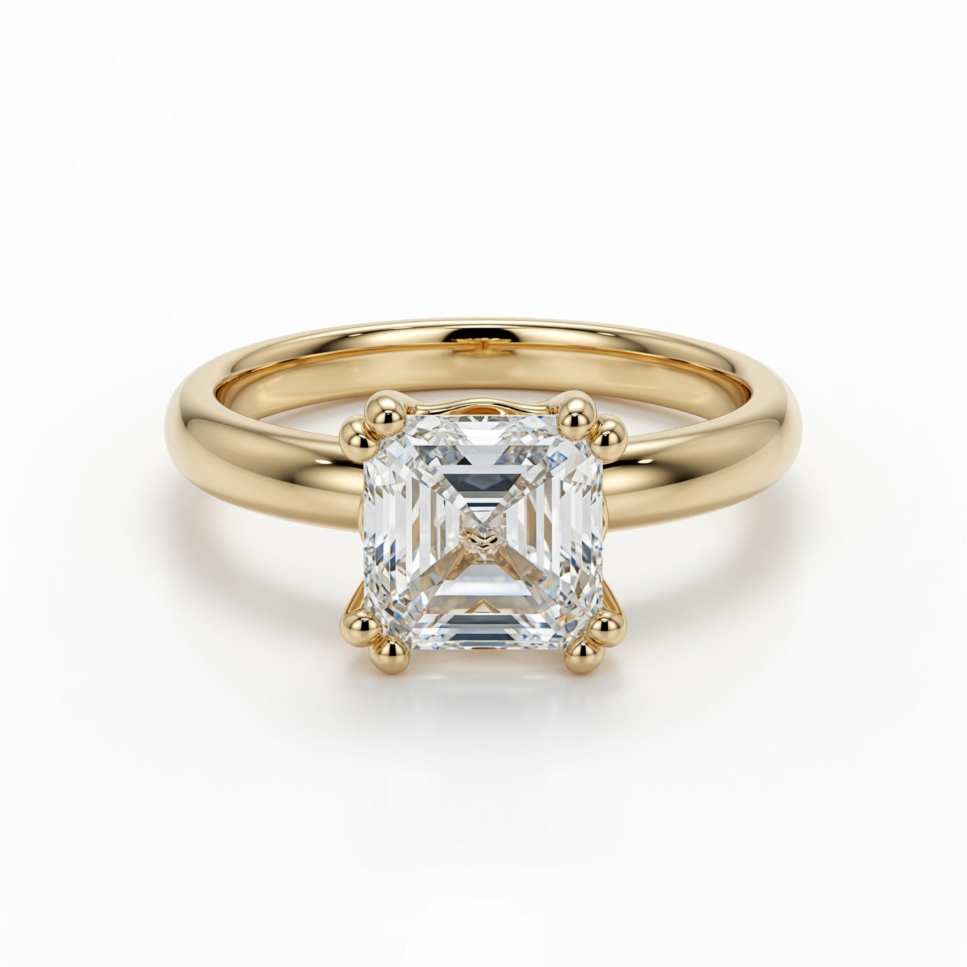 The Ridgeline Lab Diamond Asscher Engagement Ring
